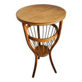 Rattan worker pedestal table from the 1950s