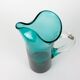 1960s Portuguese Turquoise Glass Jug