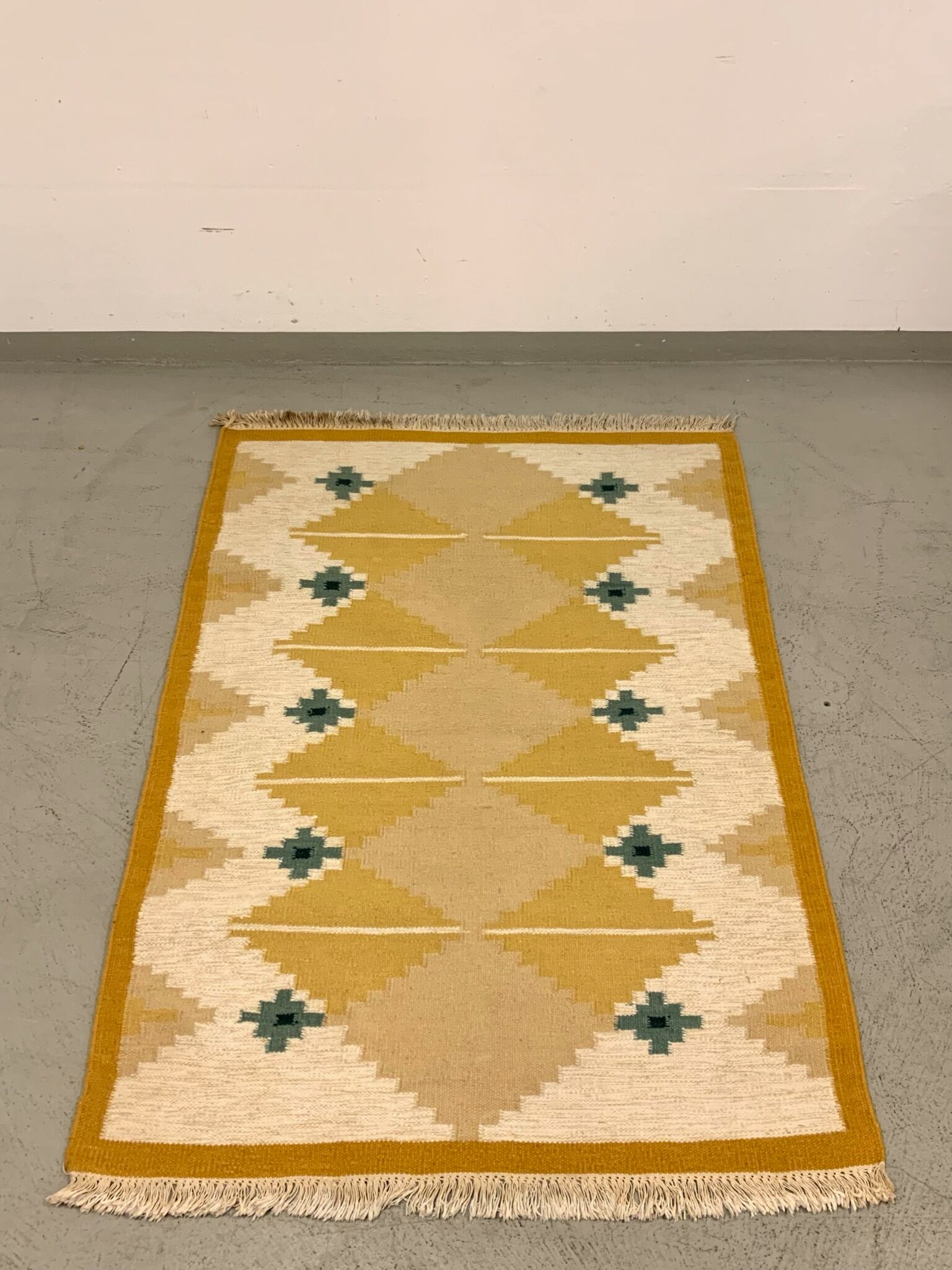 Swedish midcentury  handwoven carpet 1960