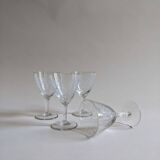 Lot de 4 verres ciselés