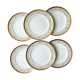 6 petites assiettes vintage en porcelaine blanche dorée winterling bavaria