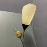 Italian Glass Brass Sconces in the Style of Stilnovo 1960’s