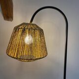 Floor lamp with magazine rack and shelf 50's