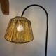 Floor lamp with magazine rack and shelf 50's