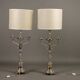 Pair of antique silver-plated candelabra, Italy, 20th century