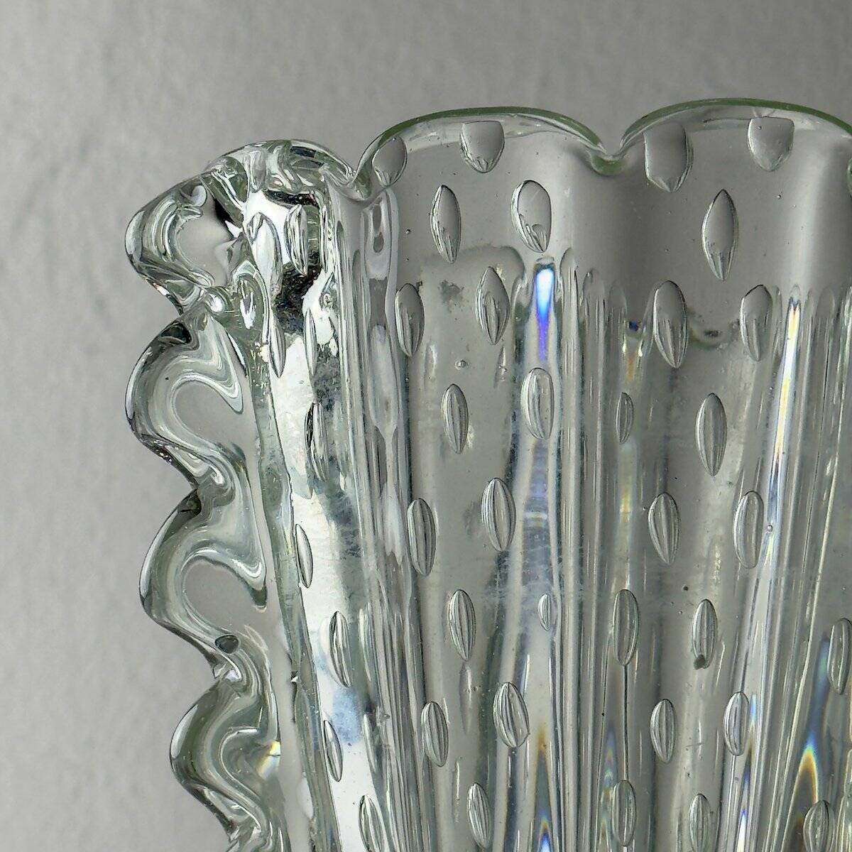 Vintage Murano glass vase by Barovier & Toso, Italy 1930-40s