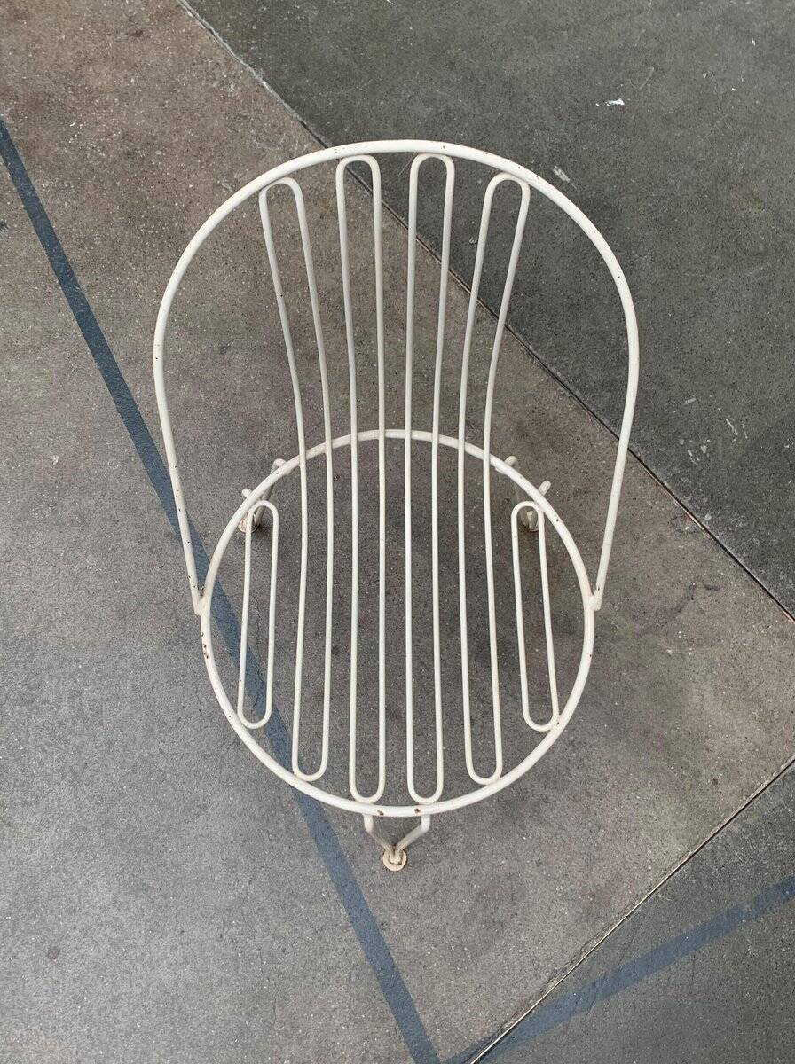Set of 2 mid-century German metal garden chairs by Mauser Werke Waldeck
