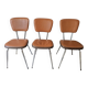 Bistro kitchen chairs in faux leather LOIRE SIEGES Vintage
