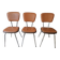 Bistro kitchen chairs in faux leather LOIRE SIEGES Vintage