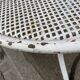 Pedestal table metal garden bistro 1950 vintage