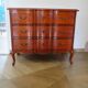 3-drawer chest of drawers in Louis XV style cherry wood, 1980s