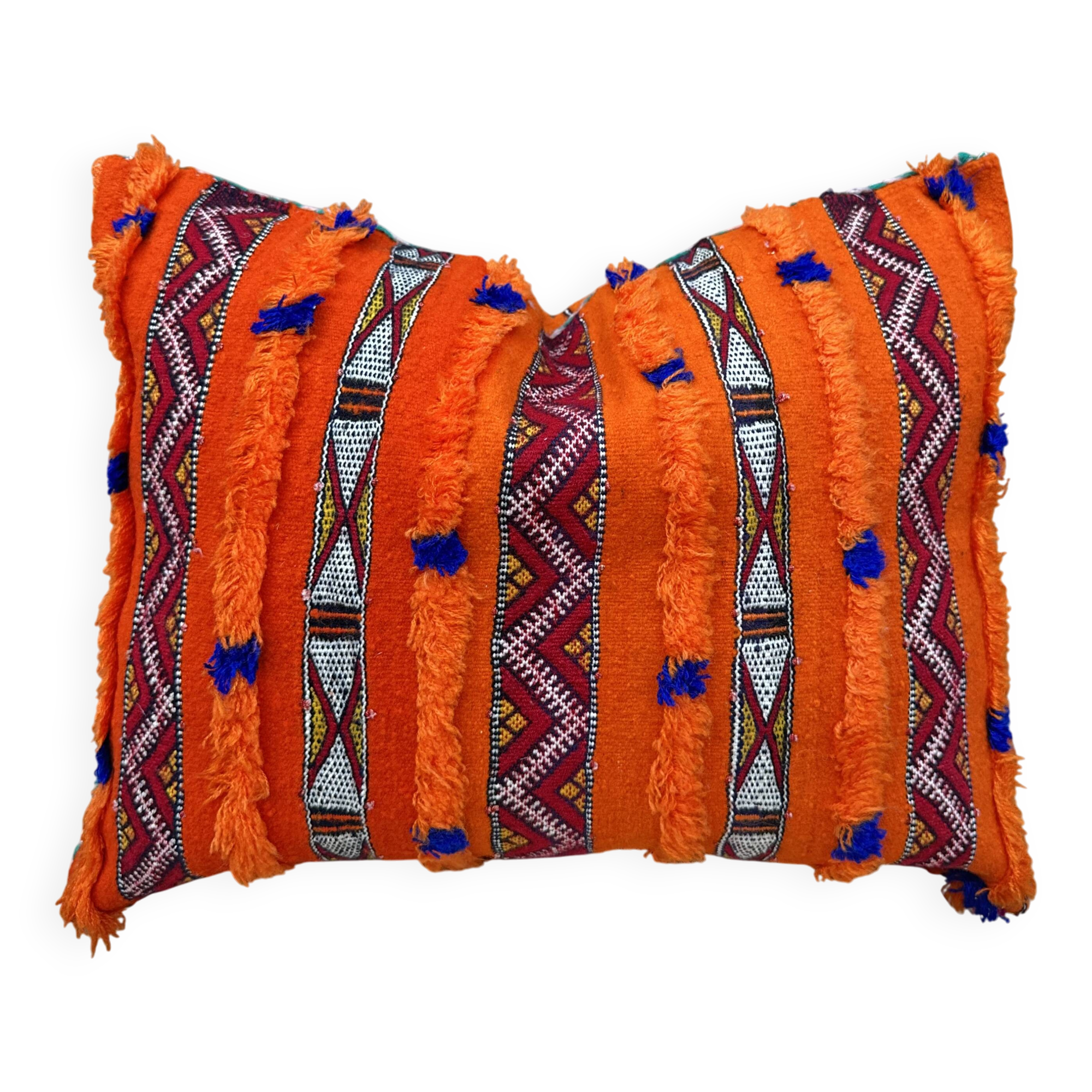 Magnifique coussin Kilim berbère vintage du Maroc