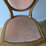 Louis XVI armchair with patina and antique velvet