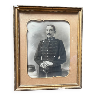 Framed photograph of a soldier