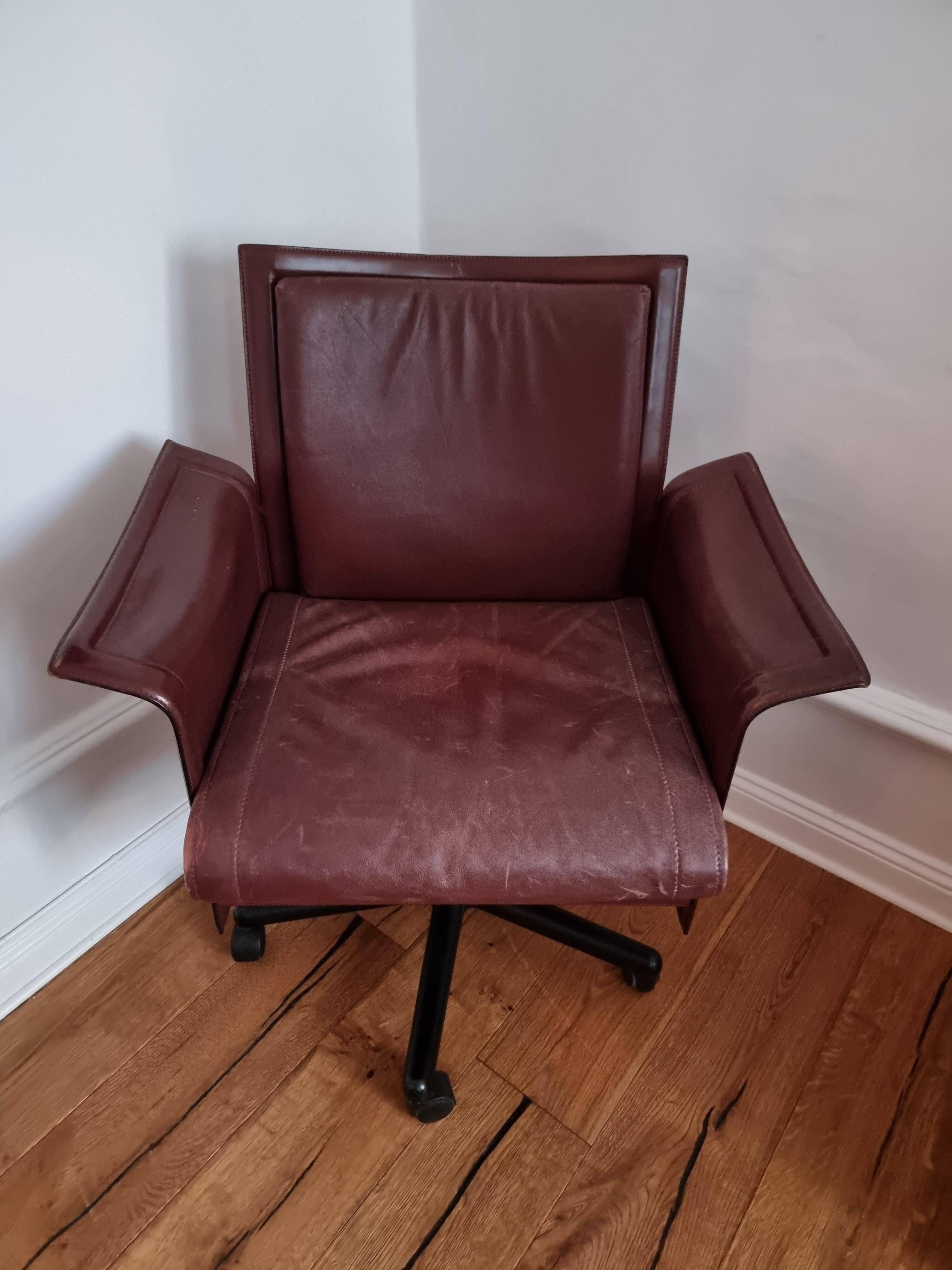 Tito Agnoli, swivel office chair "Korium" for Matteo Grassi, Post-Modern / Italy
