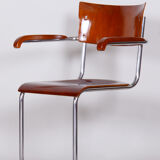 Set Of 4 Restored Bauhaus Beech Plywood Armchairs by Mart Stam, High Gloss, 1930s, Germany