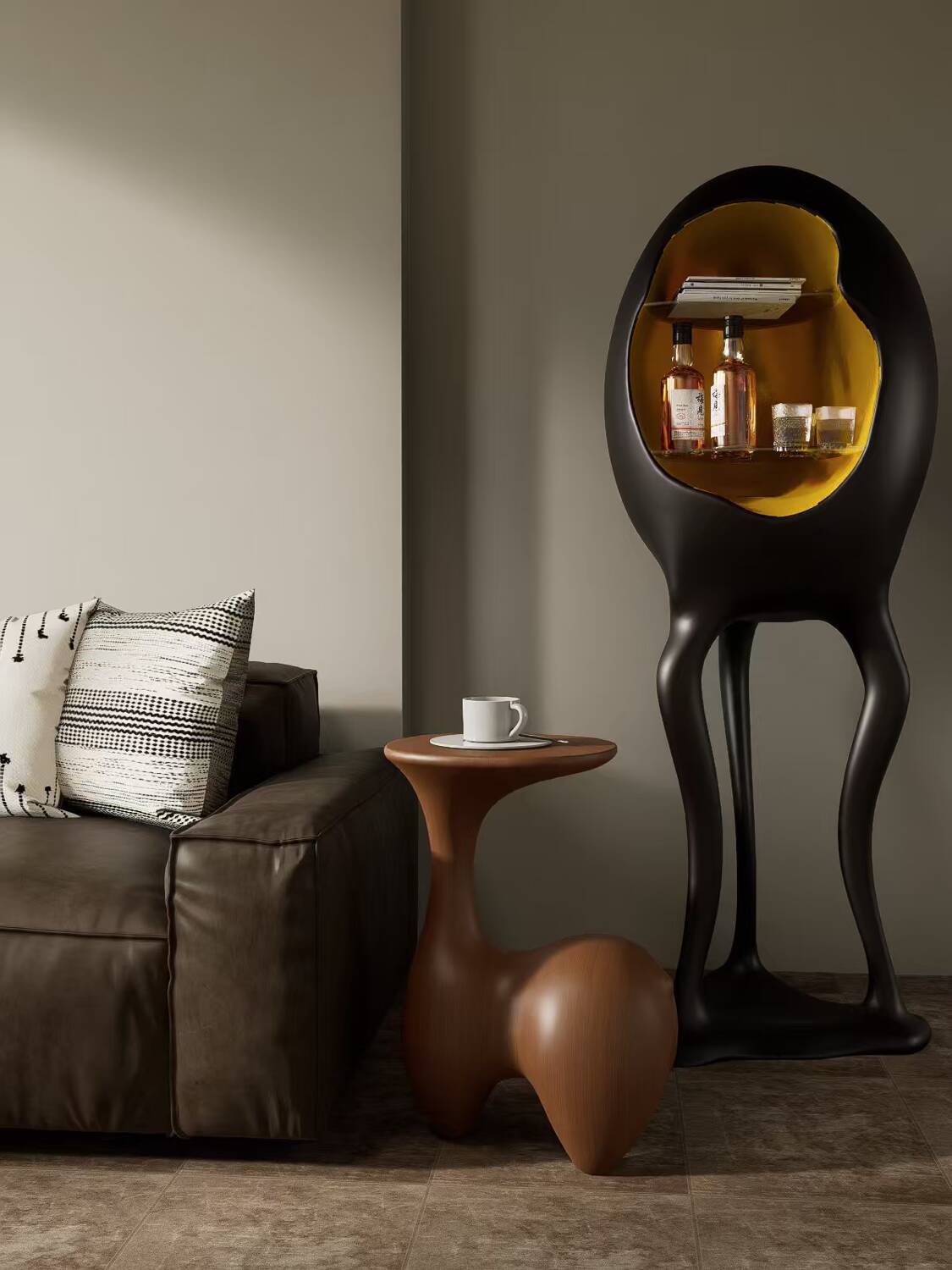 Table d’Appoint Sculpturale "Animal" – Design Organique & Poétique
