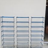 Set of 3 Rigidex iron storage locker shelves 1950s