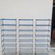 Set of 3 Rigidex iron storage locker shelves 1950s