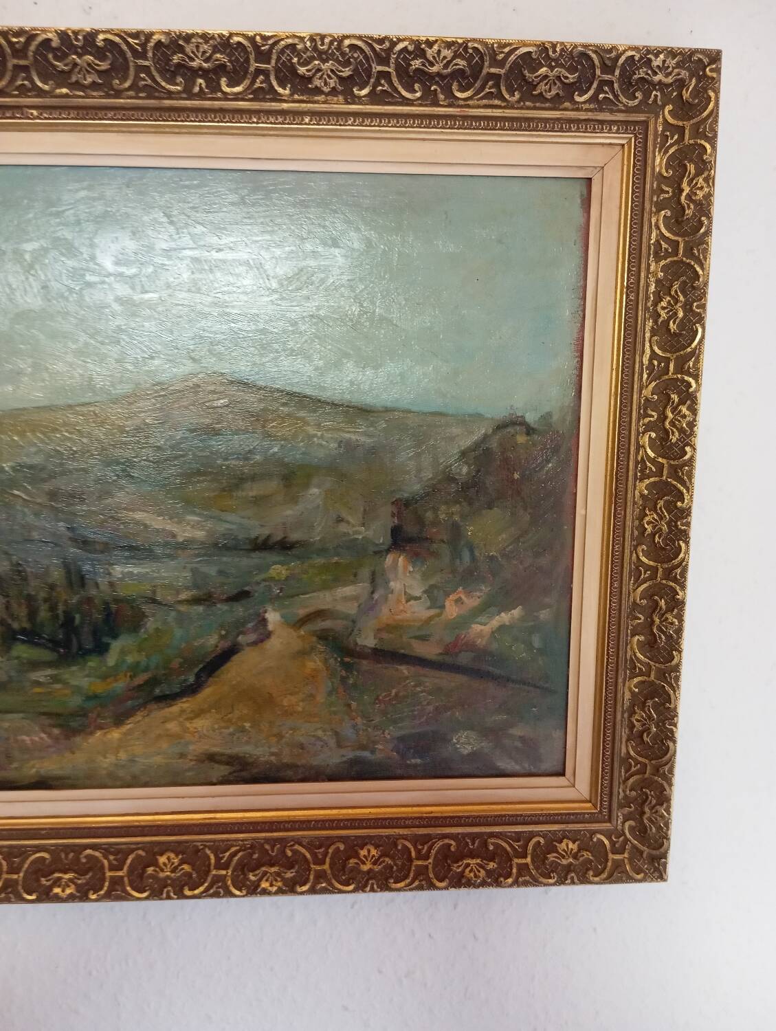 Peinture sur panneau ancien