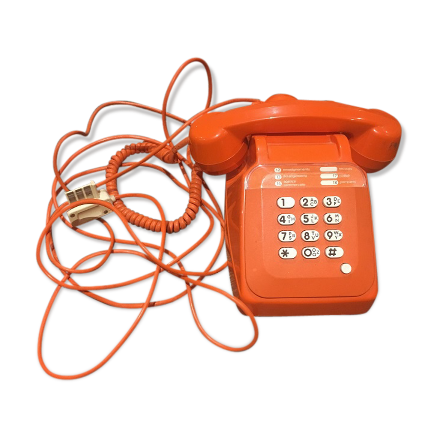Orange vintage phone