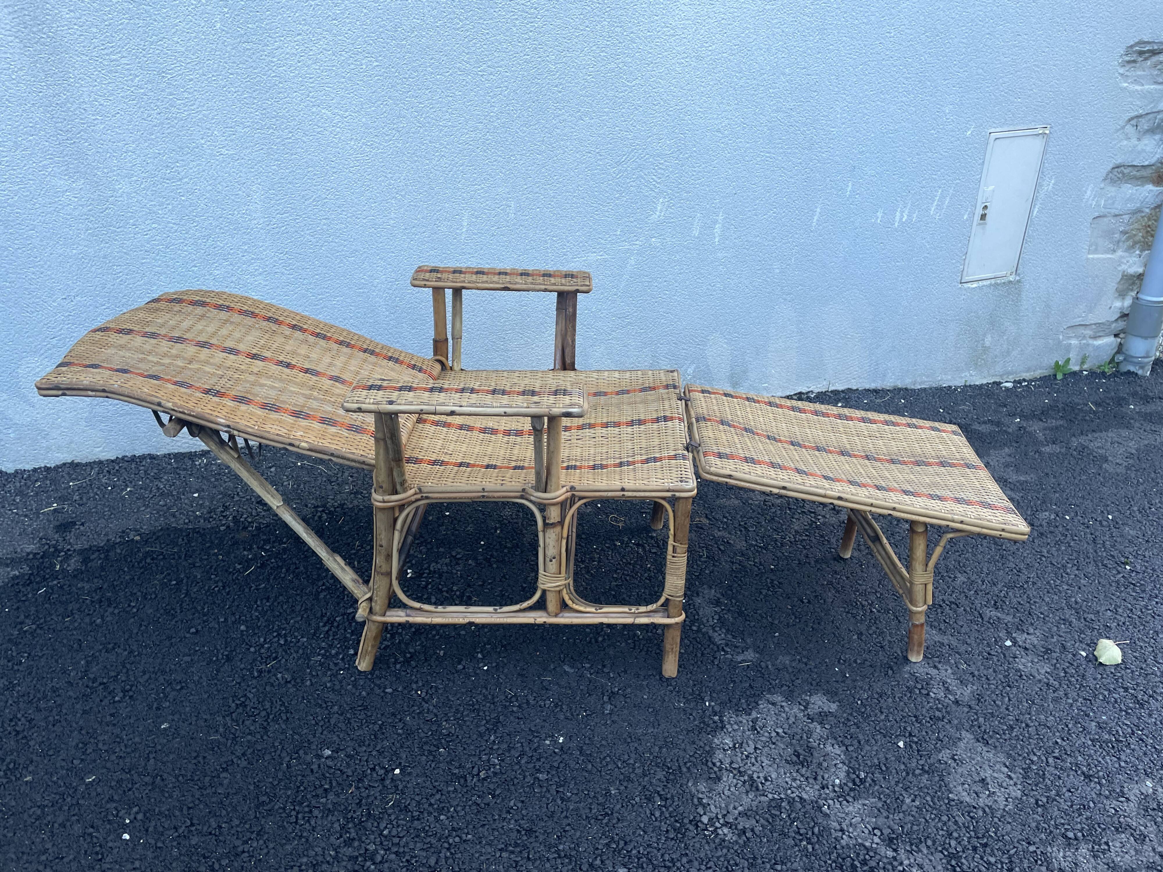 Rattan lounge chair