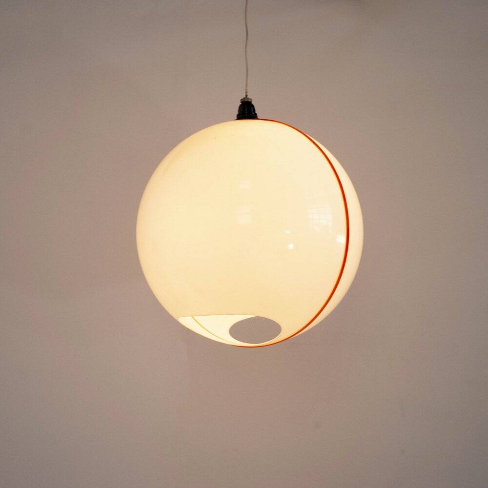 Space Age hanging lamp in plastic, Italy, 1970s