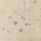 3x12 Blue & Beige Antique Vintage Runner Rug, 80x369Cm SK 23836