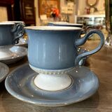 Service a the gres anglais denby england 12 bleu pale et blanc modele castille