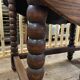 Solid wood farmhouse table with drop leaves