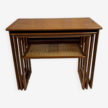 Tables gigognes vintage danoises en teck par Johannes Andersen 1960