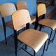 4 tabourets haut de bar design vintage