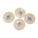 Set 4 flat plates Digoin blue flower