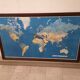 Planisphère carte du monde Air France vintage Jean Massé 1970