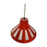 Lampe suspension orange Space Age années 70