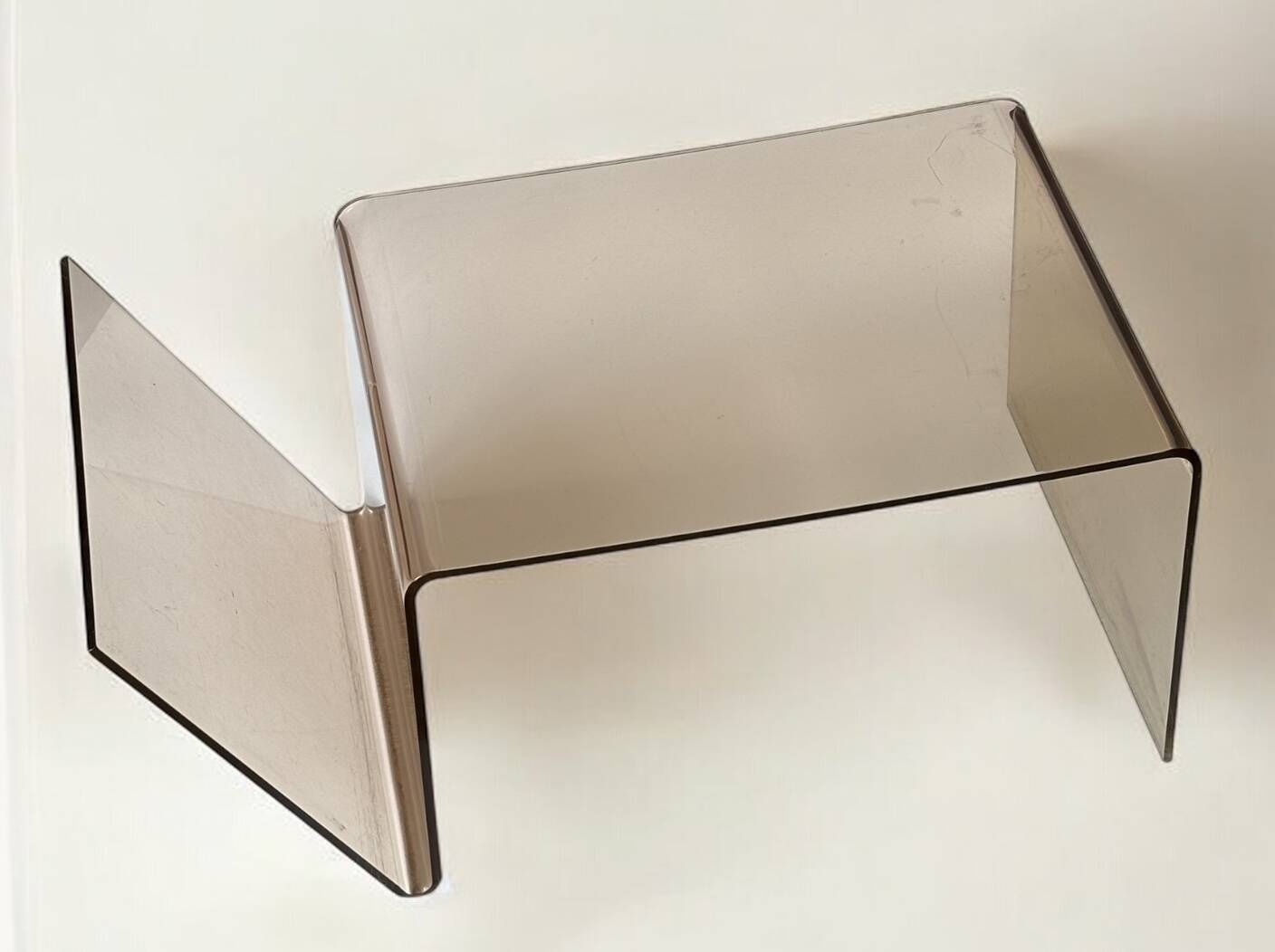 Smoked Plexiglas coffee table, 1970