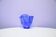 Vintage blue organic glass vase