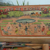 Wooden garden croquet set in its DF brand box