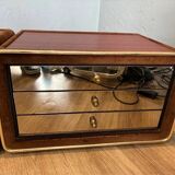 Ruf International Nightstands – Pair Mirrored Bedside Tables 1970s