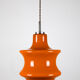 Mid-century orange glass pendant lamp