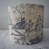 Toile Jouy lampshade, drum shape