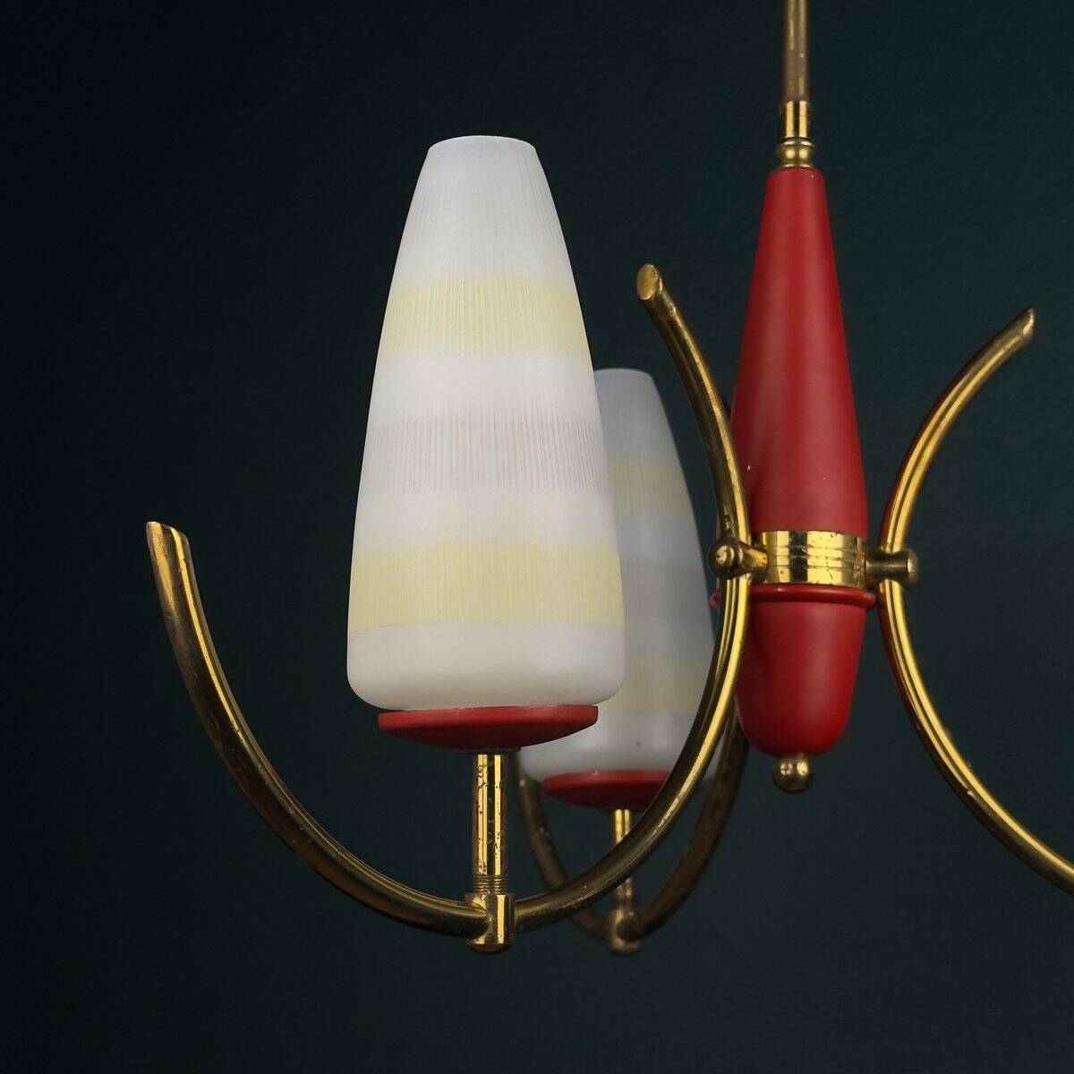 Mid-century chandelier by Stilnovo, Italy, 1940s-1950s.