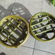 2 low bamboo stools