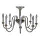 Vintage Clear Murano Glass Chandelier, 1980s