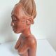 Buste féminin africain en bois – XXᵉ siècle