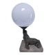 art deco seal lamp marble opaline metal