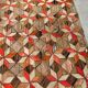 Handmade antique American Hooked geometric rug 4.8' x 7.7' (146cm x 234cm) 1900s - 1B654