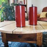 Pair of two hanging lamps lita year 70