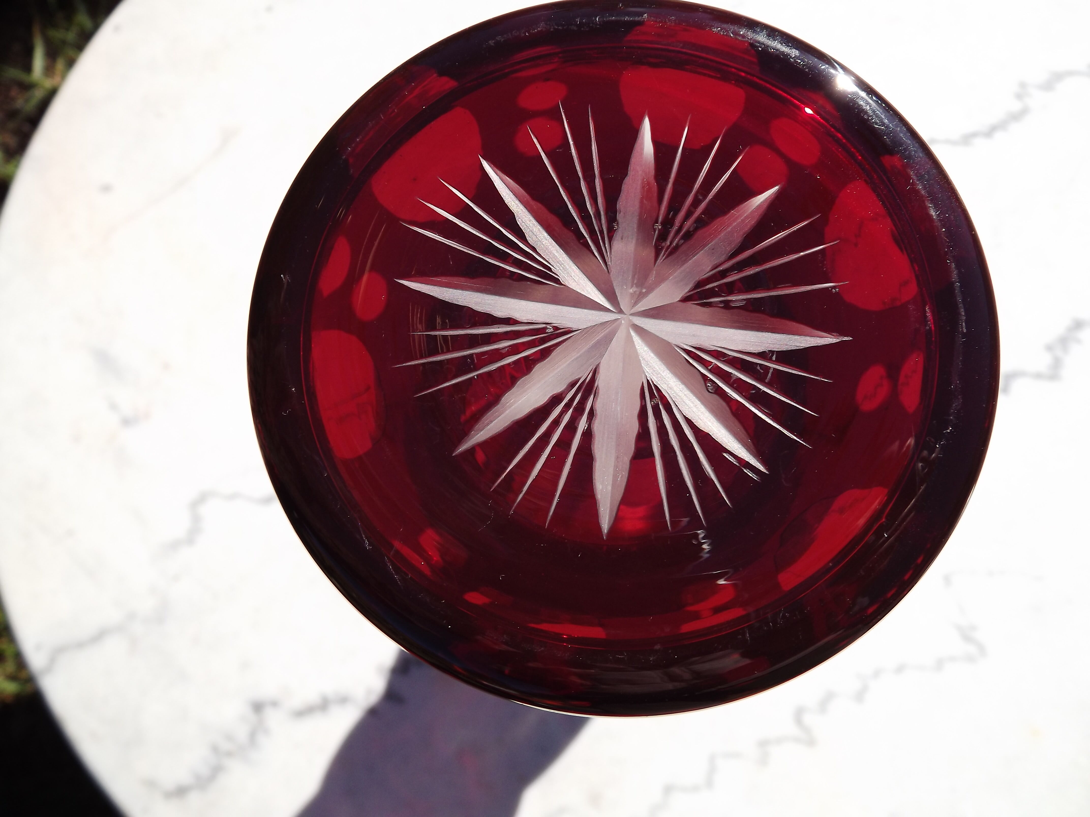 Bohemian crystal vase