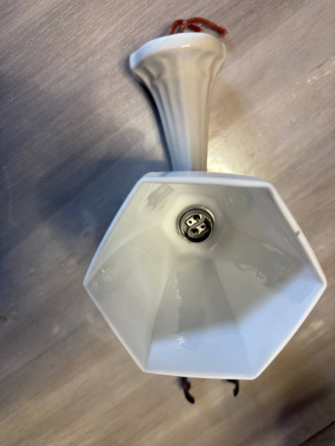 Antique porcelain and opaline wall light